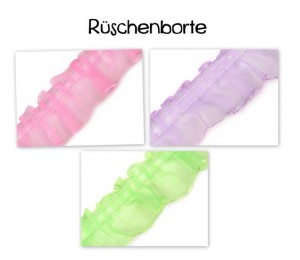 Rüschenborte Borte Chiffon 35mm